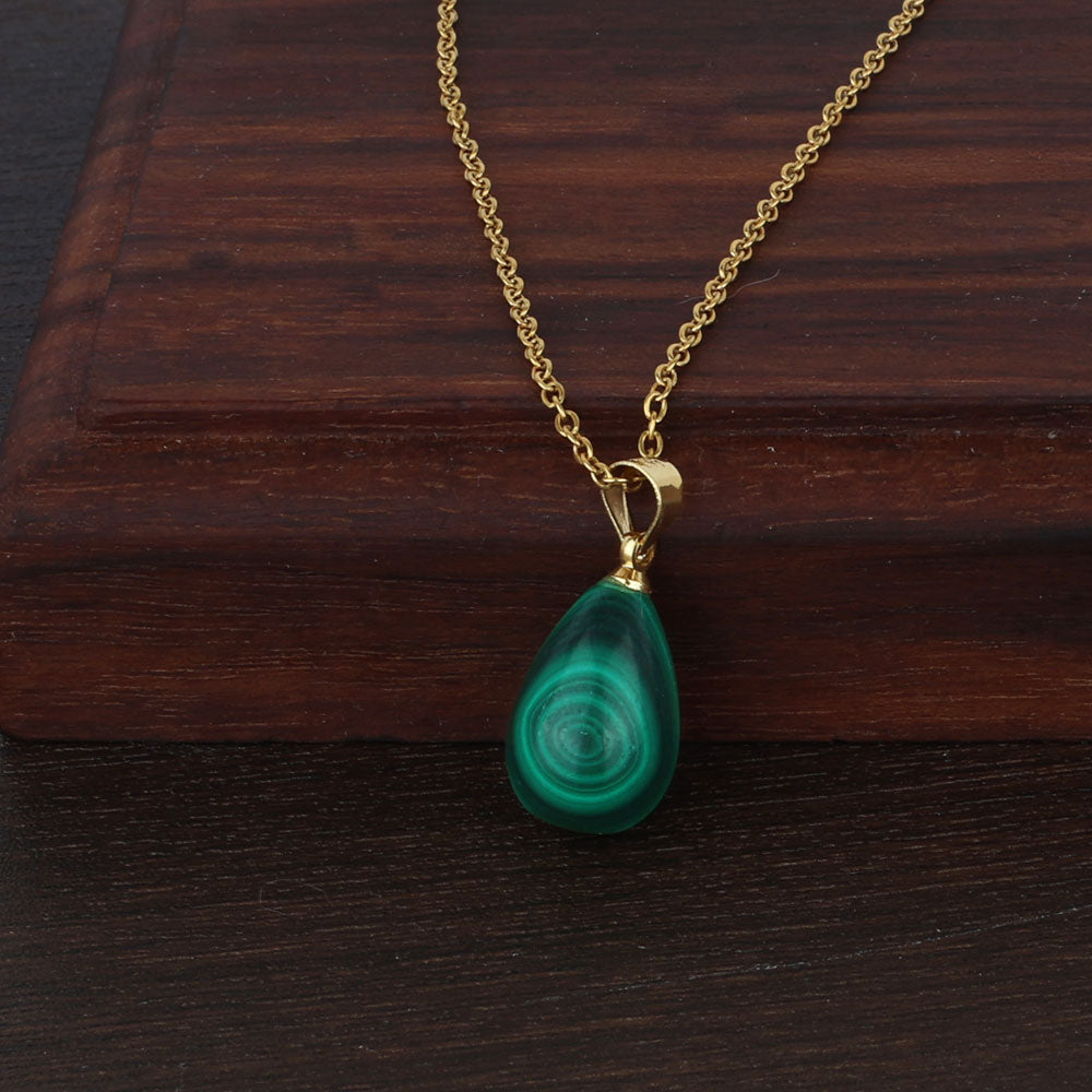 Water drop malachite - Confucian Buddha Tao