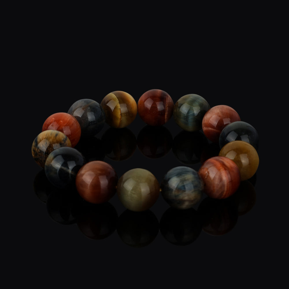 Brilliant Star Tiger Eye Stone - Confucian Buddha Tao
