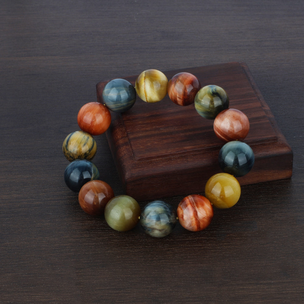 Brilliant Star Tiger Eye Stone - Confucian Buddha Tao
