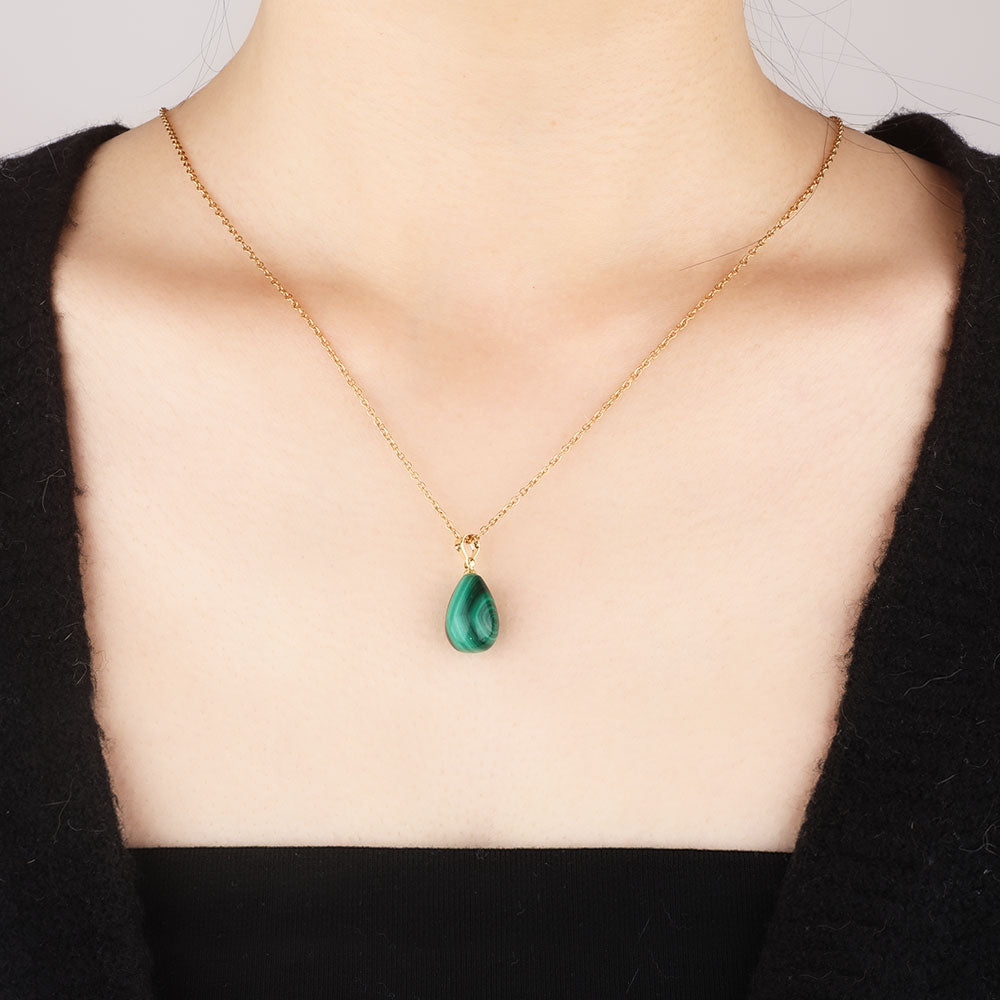 Water drop malachite - Confucian Buddha Tao