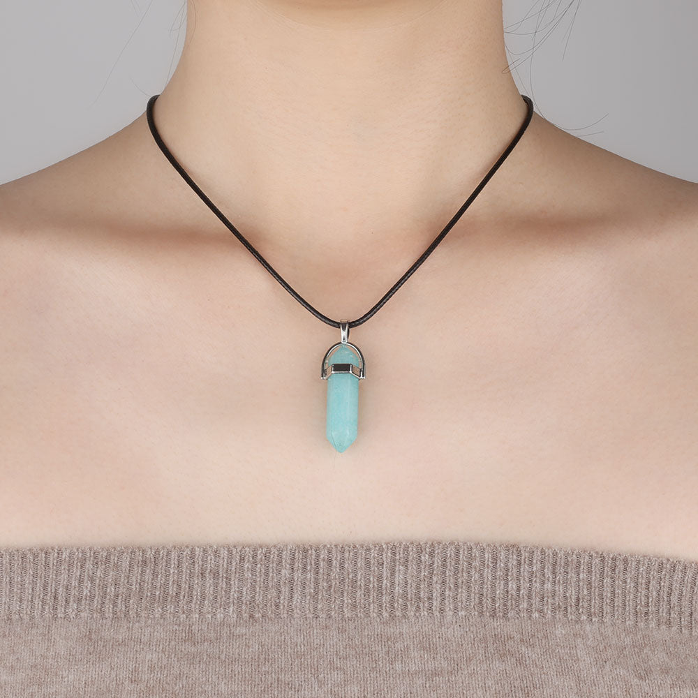Malachite Blue Pendant - Confucian Buddha Tao