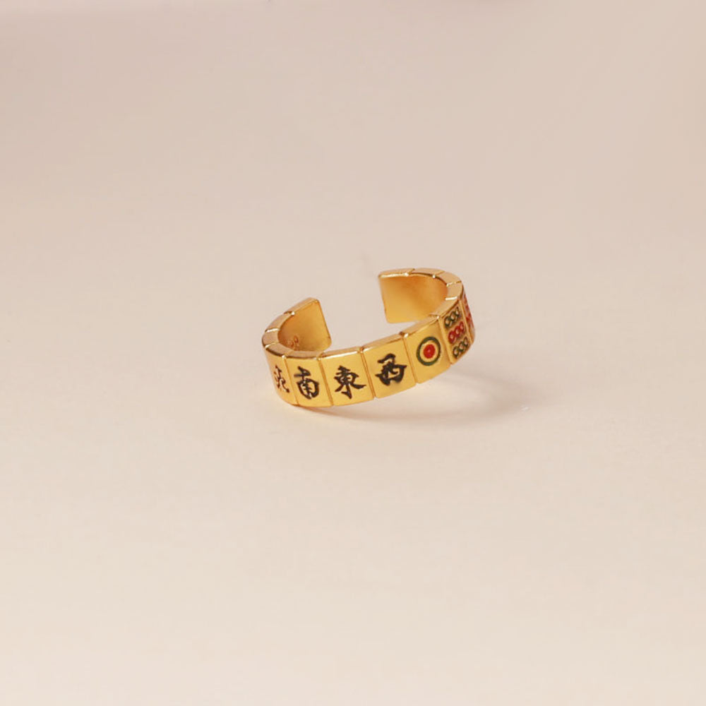 Thirteen Yao Mahjong Ring - Integrating the elements of traditional Chinese mahjong. - Confucian Buddha Tao