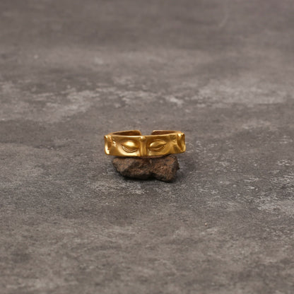 Buddha Face Ring — Buddha Speaks Not, Ancient Craftsmanship, Lucky Ring - Confucian Buddha Tao