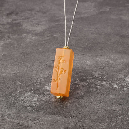 Vintage Honey Amber Agate Pendant — Attract Success, Embrace Your Desires - Confucian Buddha Tao