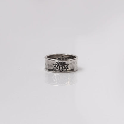 Silver Lotus Wealth Ring — Prosperity and Fortune, Attract Wealth - Confucian Buddha Tao