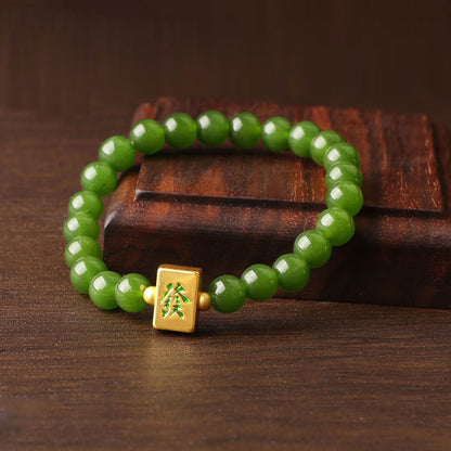 Wealth Fortune Mahjong Bracelet — Attract Wealth & Prosperity - Confucian Buddha Tao