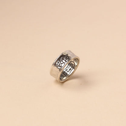 Silver Lotus Wealth Ring — Prosperity and Fortune, Attract Wealth - Confucian Buddha Tao