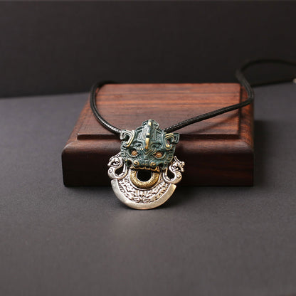 Bronze Taotie Pendant — Attract Positivity, Embrace Strength and Prosperity - Confucian Buddha Tao